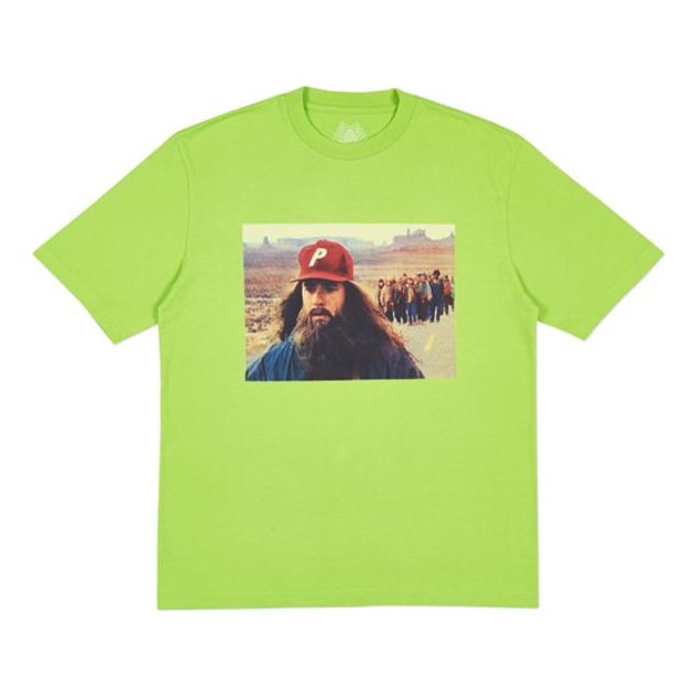 PALACE Character Printing Loose Round Neck Unisex Green P14TS025