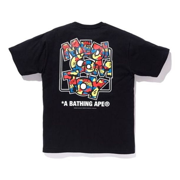 A Bathing Ape x Medicom Toy Camo Logo Tee 'Black' 1F73-110-905