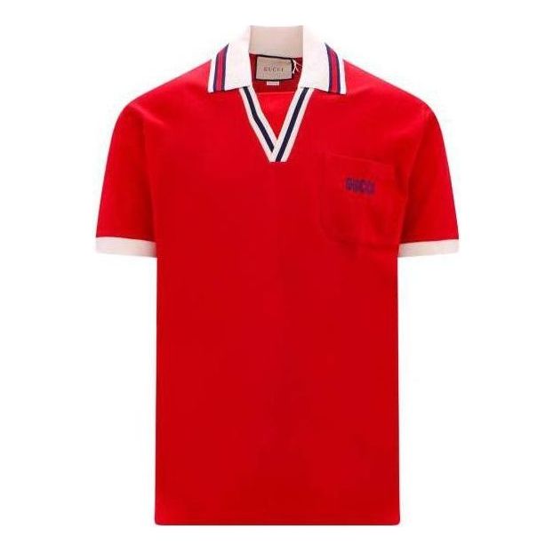 Gucci Cotton Piquet Polo Shirt 'Red' 737667-XJFGK-6429