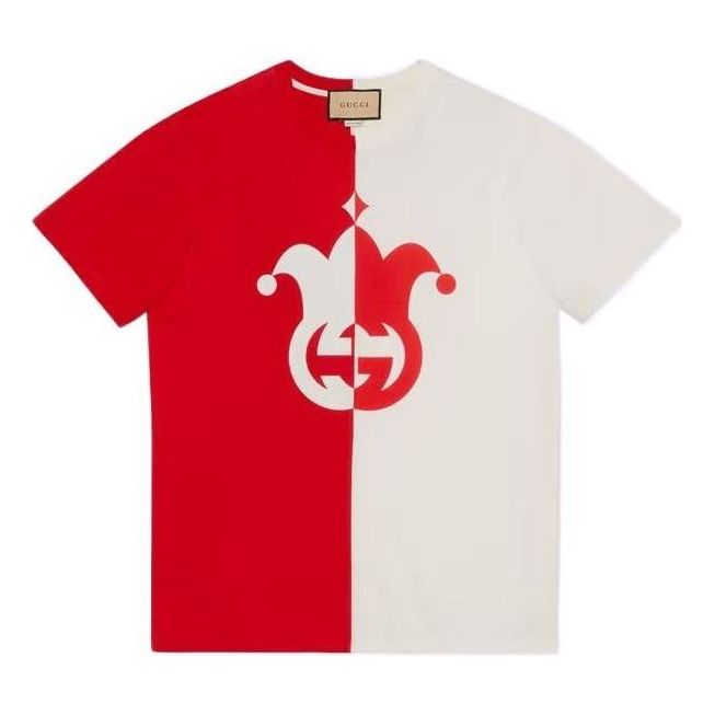 Gucci Cotton Jersey T-Shirt With Jester Clown Print 'Red White' 731506-XJE94-6374