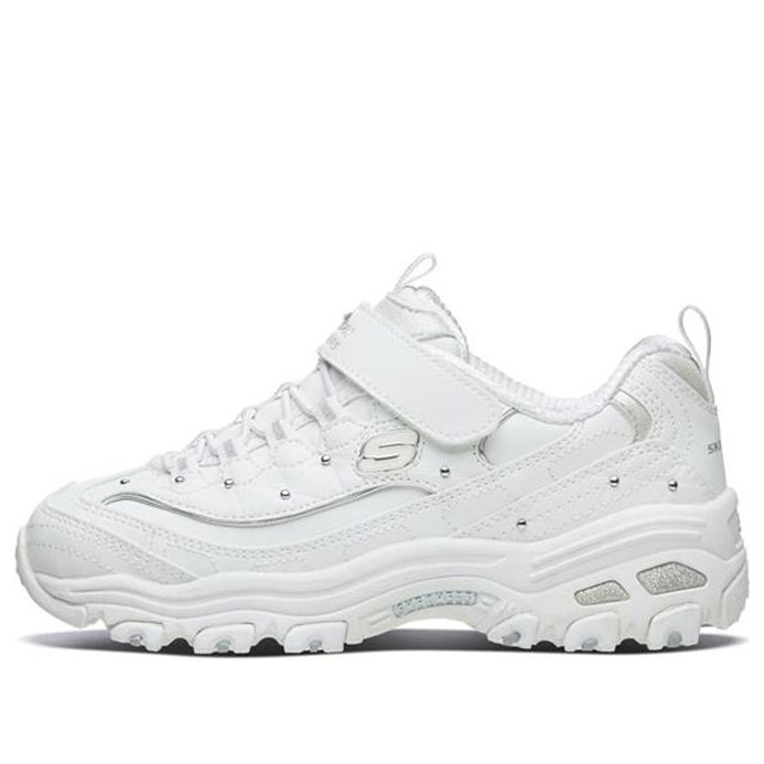 (GS) Skechers D'Lites 1.0 'White Silver' 664126L-WSL
