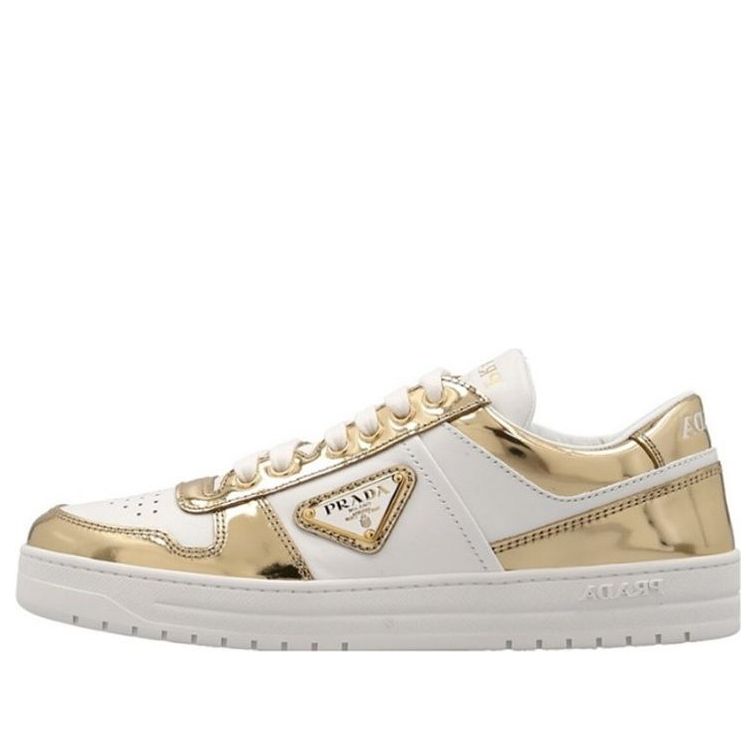 (WMNS) PRADA Downtown Leather Sneakers 'White Gold' 1E792M_3LMG_F056X_F_030