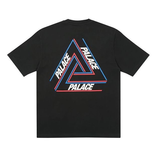 PALACE Basically A Tri-freg Black Alphabet Printing Round Neck Short Sleeve Unisex P20TS002