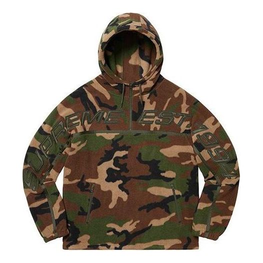 Supreme FW19 Week 15 Polartec Half Zip Hooded Sweatshirt 'Green' SUP-FW19-10769