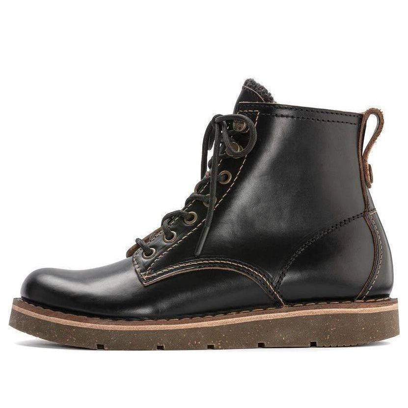 (WMNS) Birkenstock Birmingham Lace Women Natural Leather Oiled Narrow Fit 'Black' 1023695