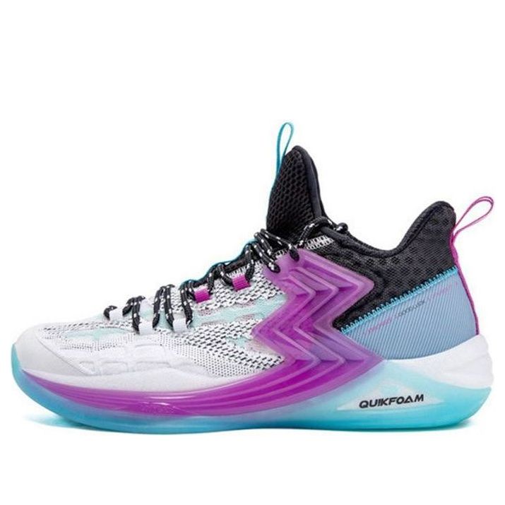 361 Degrees Quick Foam Basketball Sneaker 'White Purple Blue' 572021109-1