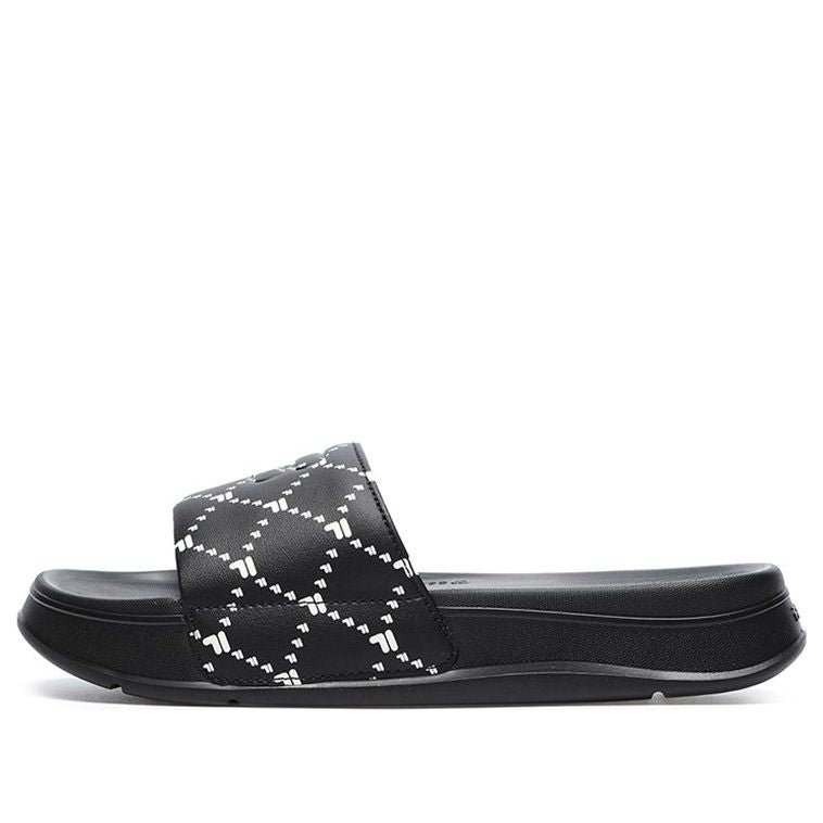 (WMNS) FILA FUSION Como Slippers 'Black White' T12W227510FBS