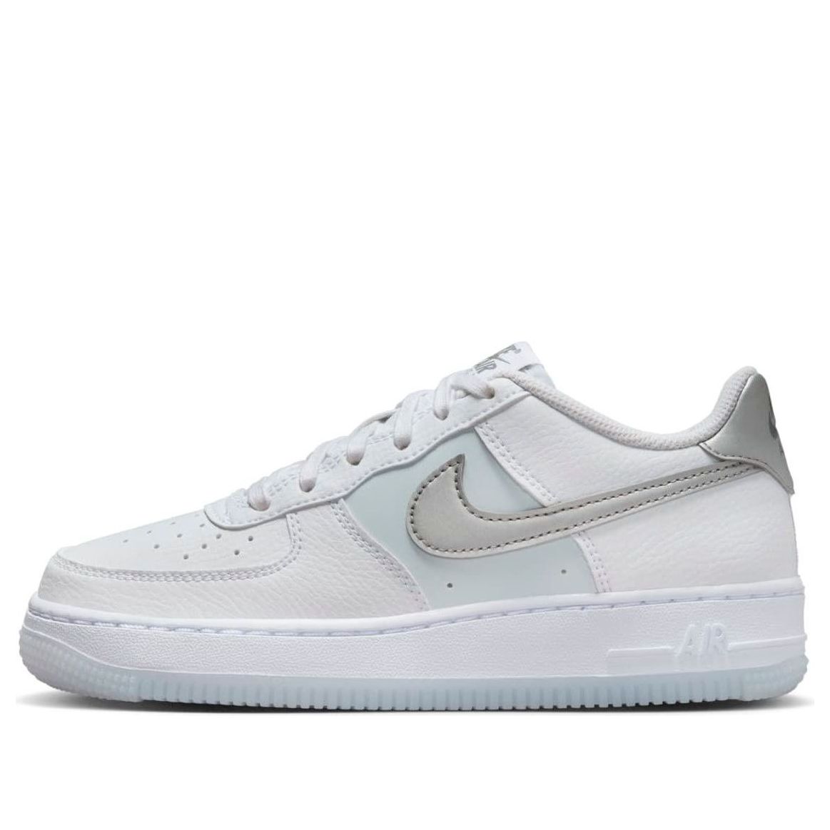 (GS) Nike Air Force 1 'White Light Blue Silver' FV3981-100