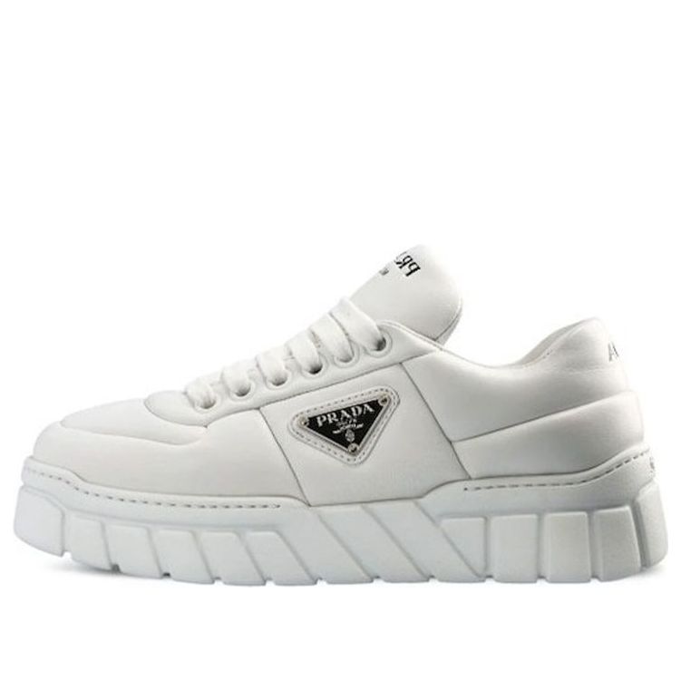 (WMNS) PRADA Padded Nappa Leather Sneakers 'White' 1E136N_2DL8_F0009