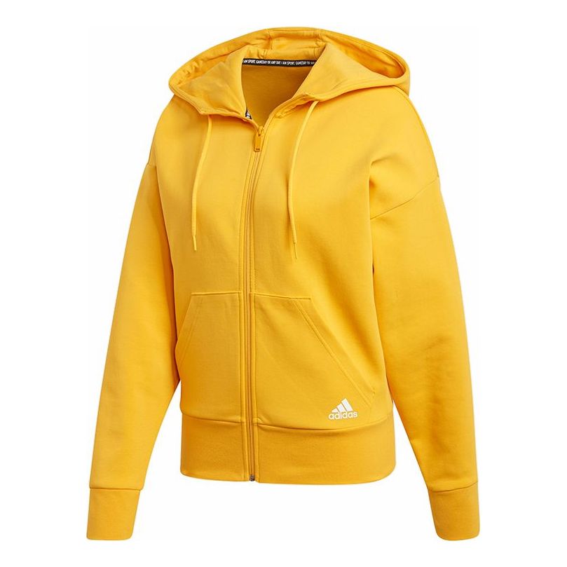 (WMNS) adidas 3s Dk Fz S Hd Knit Sports Jacket Gold Color GC6953