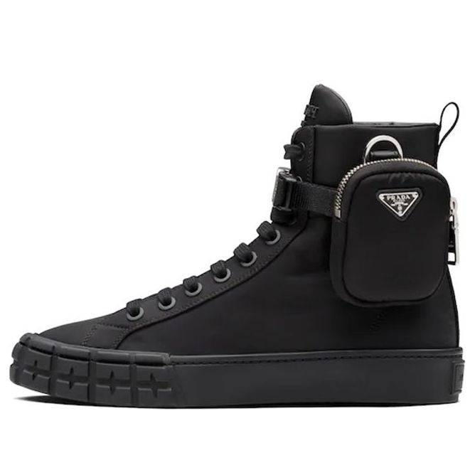 (WMNS) PRADA Wheel Re-Nylon Hight Sneakers 'Black' 1T551M_1YFL_F0002_F_035