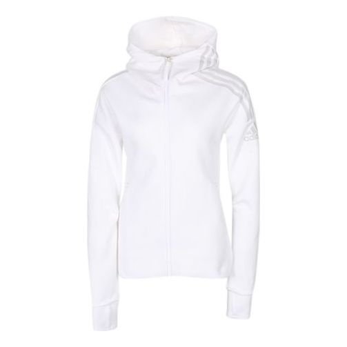 (WMNS) adidas Z.N.E. Three Stripes Printing Hooded Jacket 'White Grey' FL1960