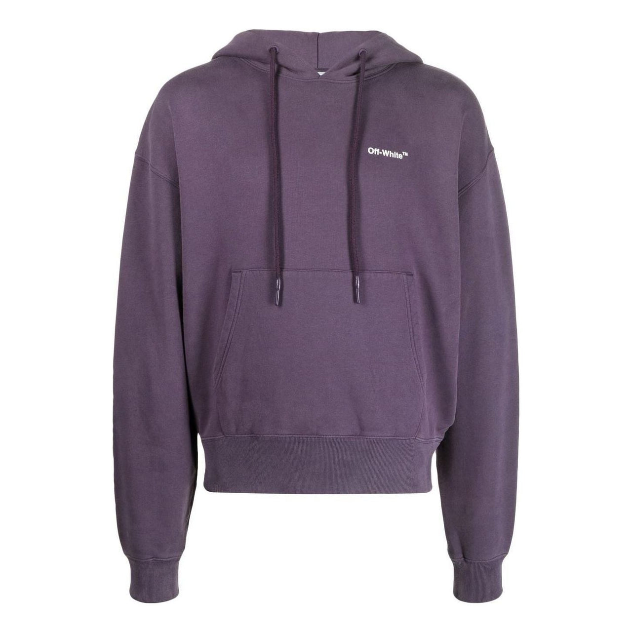 Men's Off-White FW22 Character Pattern Slogan Printing Purple OMBB037F22FLE0043501