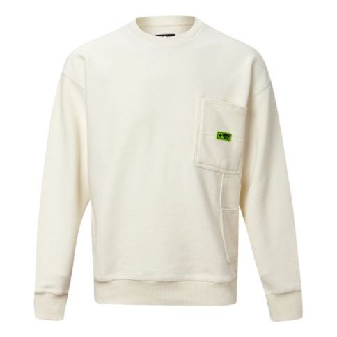 Converse Round-neck Long-sleeve Sweater Men White 10019956-A03