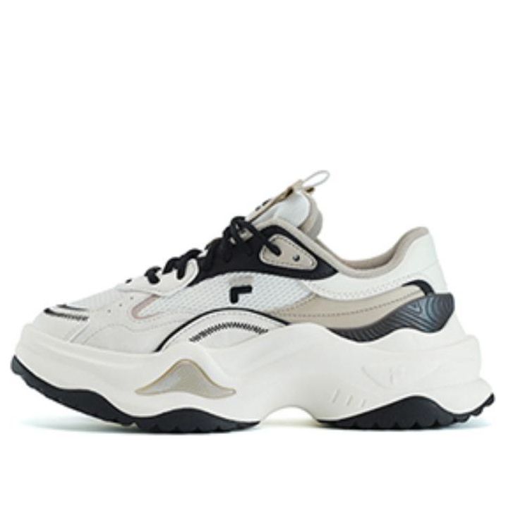 (WMNS) FILA FUSION Bianco II Sneakers 'White Beige Black' T12W331301AWC