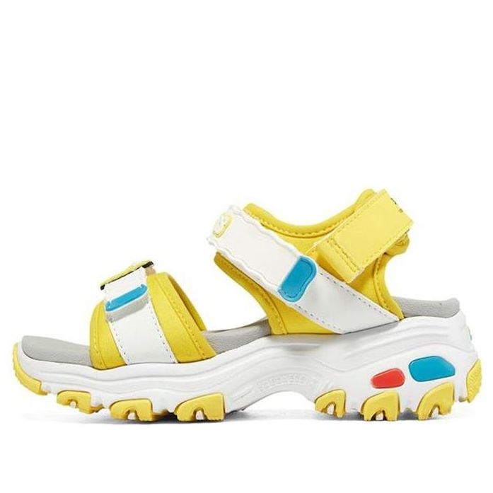 (GS) Skechers D'Lites 'White Yellow Grey' 317020L-WYL