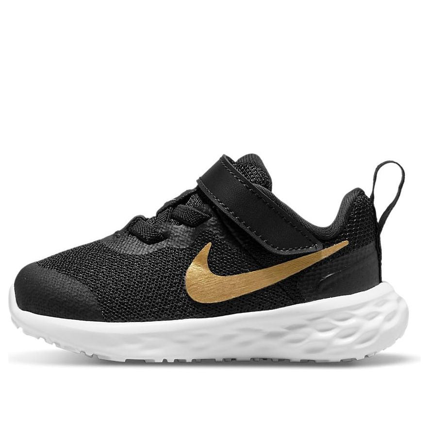 (TD) Nike Revolution 6 Low-Top Running Shoes Black/Gold DD1094-002