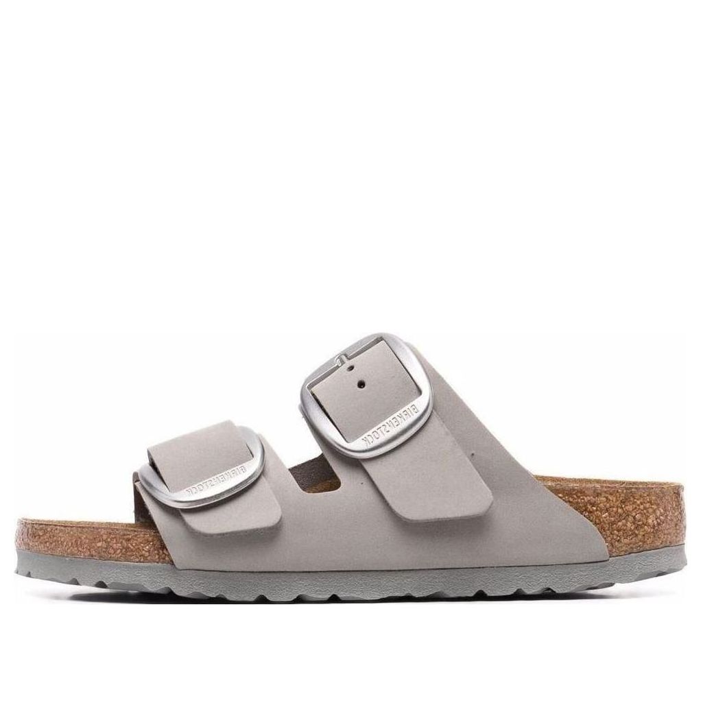 (WMNS) Birkenstock Arizona Big Buckle Nubuck Leather Narrow Fit 'Dove Gray' 1022154