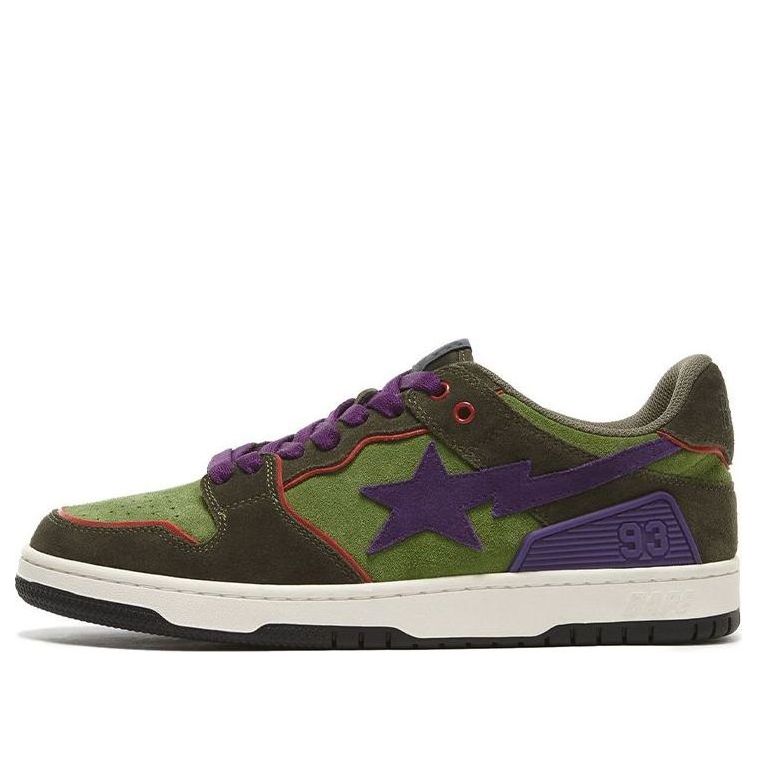 A Bathing Ape Bape sta Sk8 'Green Dark Purple' 1G70-191-029