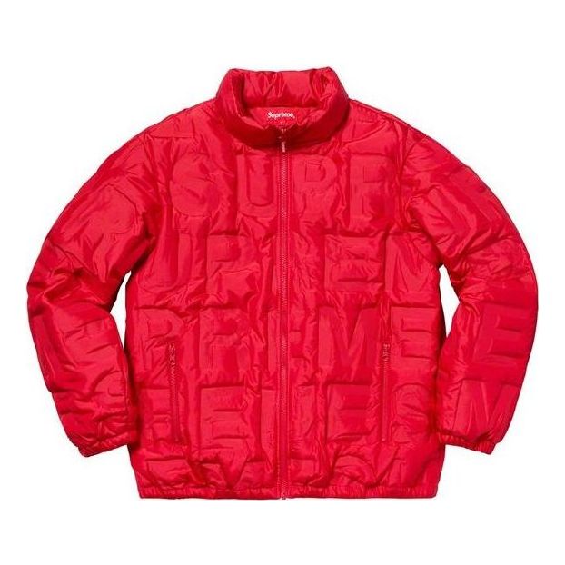 Supreme Bonded Logo Puffy Jacket 'Red' SUP-SS19-017