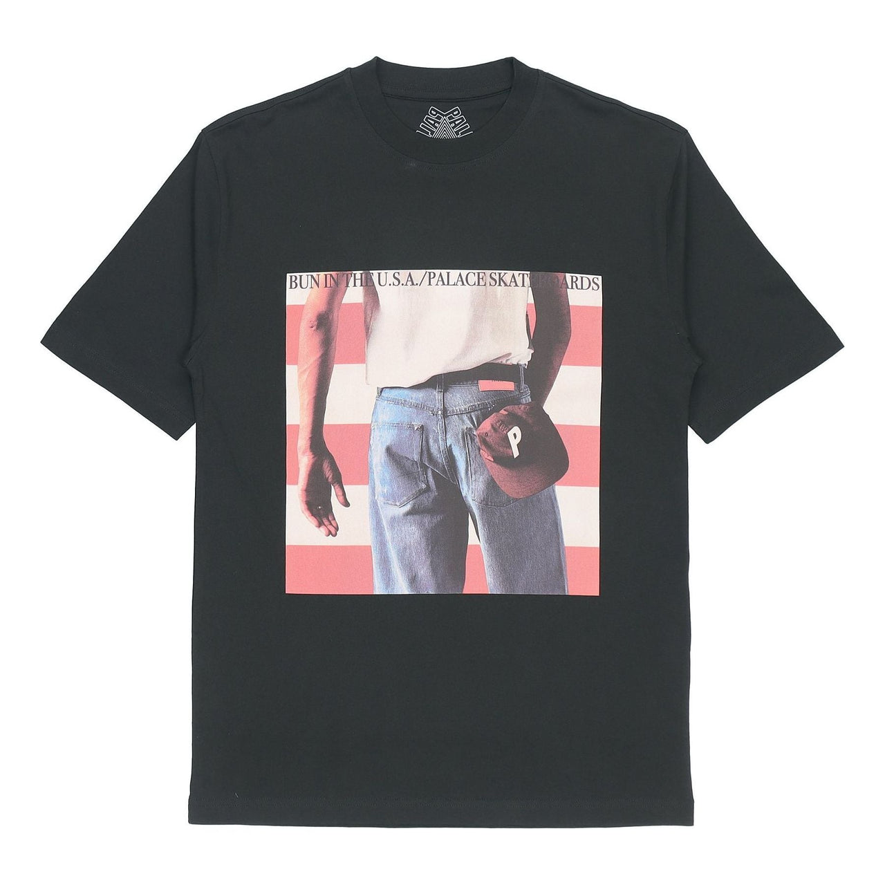 PALACE Born to Bun Black Character Pattern Printing Short Sleeve Unisex P20TS068