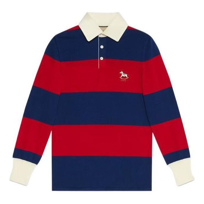 Gucci Striped Wool Polo 'Blue Red' 673844-XKB26-4358