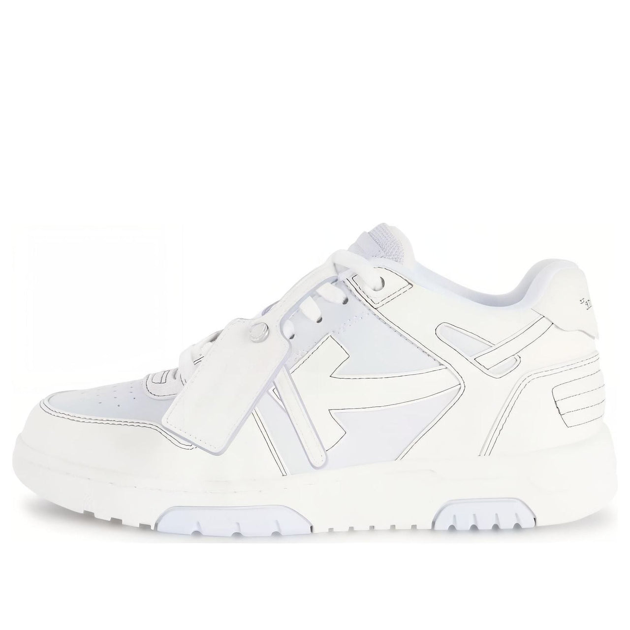 (WMNS) Off-White Out Of Office Leather Sneakers 'Light blue White' OWIA259S24LEA0044001