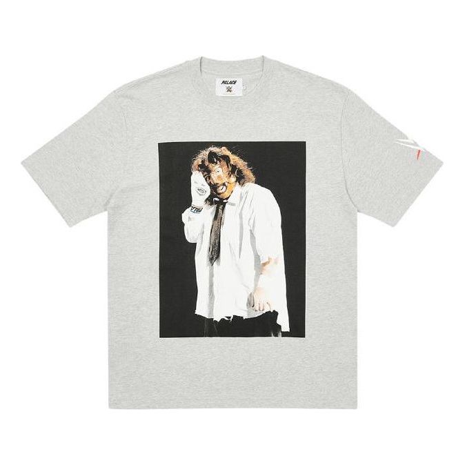 Palace X WWE SS23 T-Shirt 'Grey' P22TS466