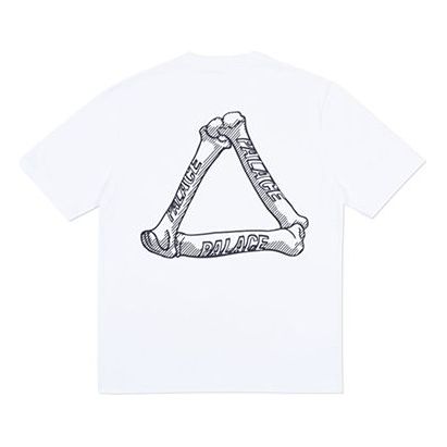 PALACE Bones White Back Triangle Printing Short Sleeve Unisex PAL-SS18-057