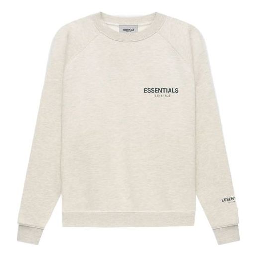 Fear of God Essentials FW21 Pullover Crewneck Light Heather Oatmeal FOG-FW21-173