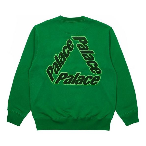 PALACE Alphabet Logo Pattern Round Neck Unisex Green P20CS011