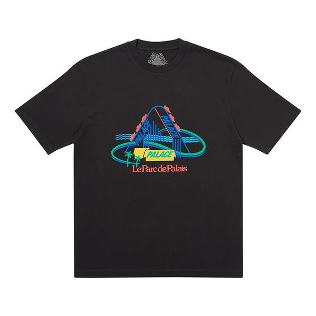 PALACE French Ones Printing Short Sleeve Unisex Black PAL-SS20-101