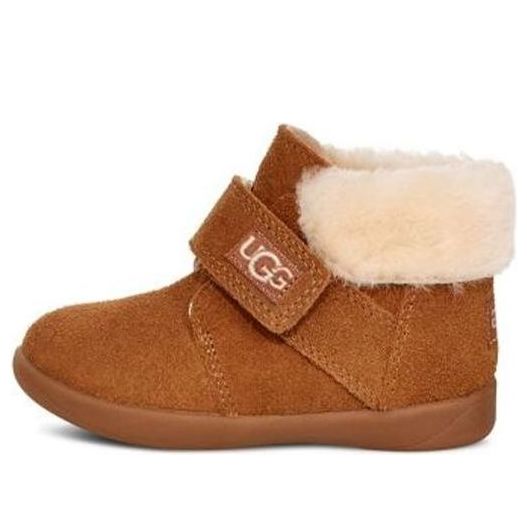(PS) UGG Nolen Turn Fur Short Boots Brown 1106229T-CHE
