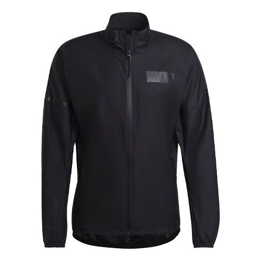 adidas M Jacket Parley Outdoor Sports Windproof Stand Collar Black H31074