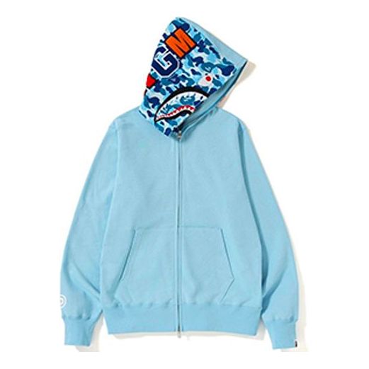 A Bathing Ape Shark Full Zip Hoodie 'Blue' BAPE-SS19-3