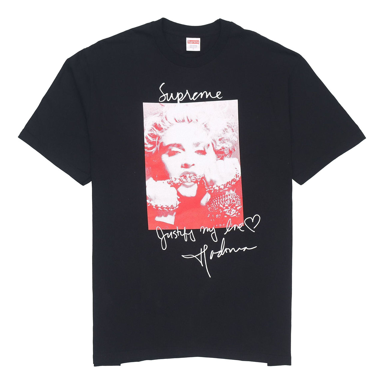 Supreme FW18 Madonna Tee Black Character Avatar Printing Short Sleeve Unisex SUP-FW18-002