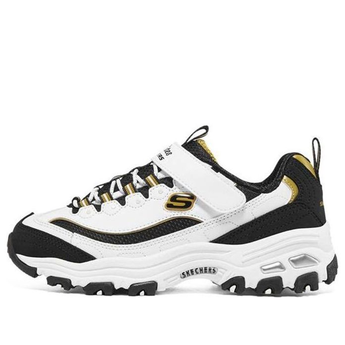 (GS) Skechers D'lites Shoes 'White Black' 403825L-WBK
