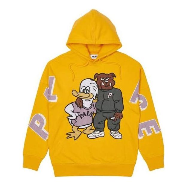 Palace SS22 Dog And Duck Drop Shoulder Hoodie 'Yellow' P22CS218