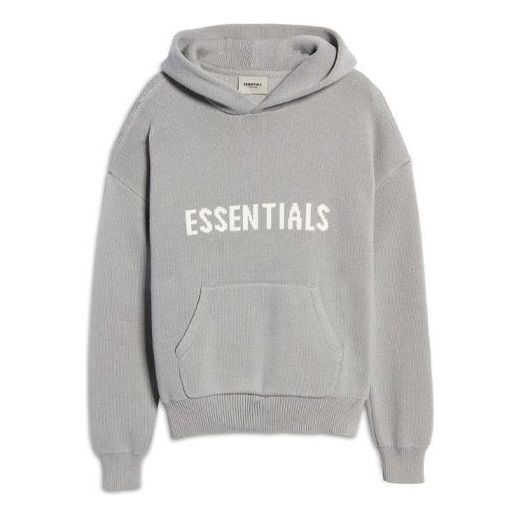 Fear of God Essentials SS21 x Nordstrom Knit Logo Hoodie 'Heather Oatmeal' FOG-SS21-664