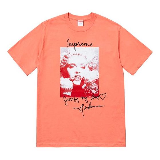 Supreme FW18 Madonna Tee Terra Cotta Printing Short Sleeve Unisex Pink SUP-FW18-007