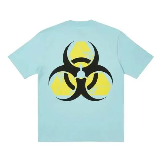 PALACE Bio Hazard Blue Triangle Back Pattern Logo Short Sleeve Unisex Light Blue P20TS149