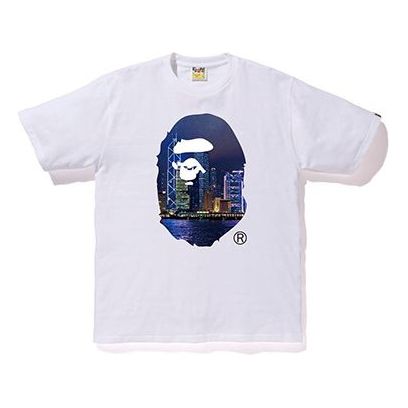 A Bathing Ape HongKong 13th Anniversary Ape Head T-Shirt 'White' BAPE-SS19-33