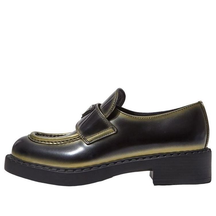 (WMNS) PRADA Leather Loafers 'Black Spray Paint' 1D246M_3LL8_F0X7F_F_B050