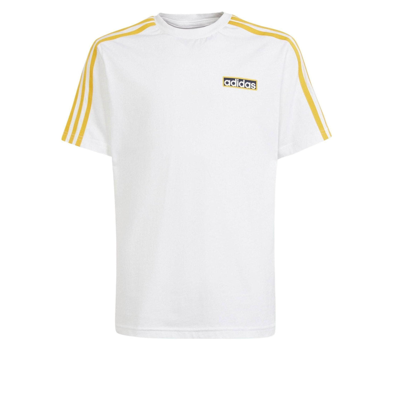 (GS) adidas Adibreak Graphic T-shirt Asia Sizing 'White Yellow' IN2121