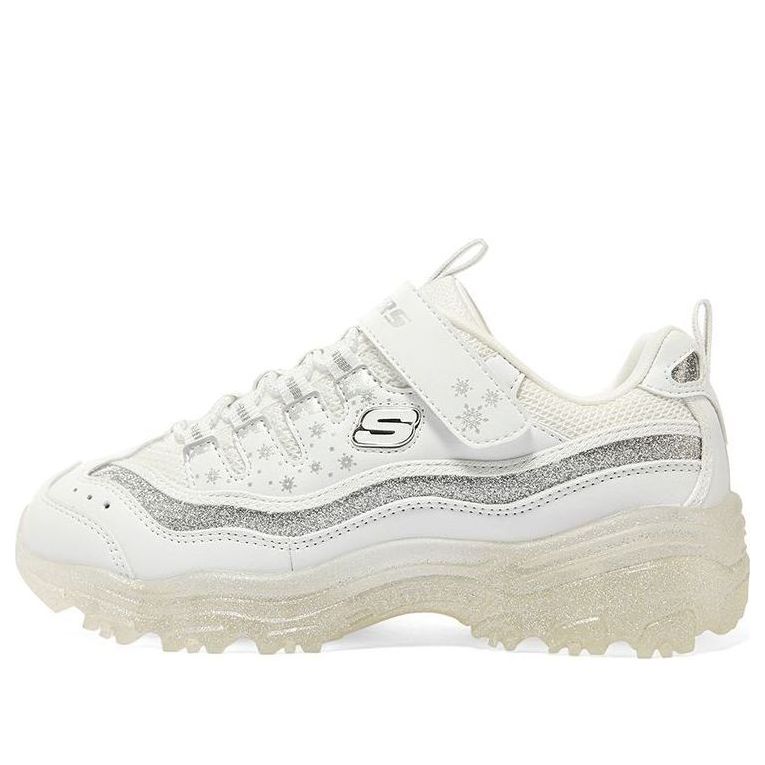 (GS) Skechers D'lites Electric Coloring 'White Silver' 319042L-WSL