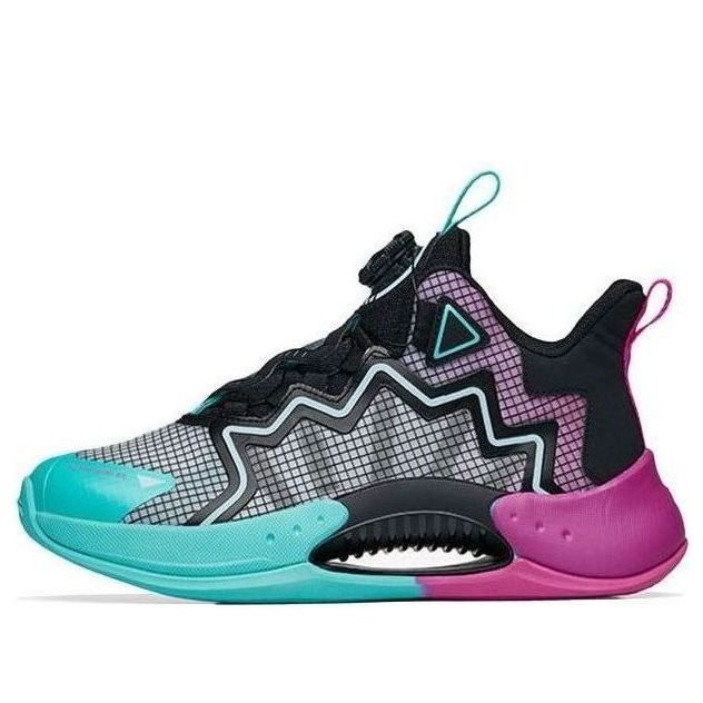 (GS) ANTA Basketball Shoes 'Black Blue Purple' 312231111-3