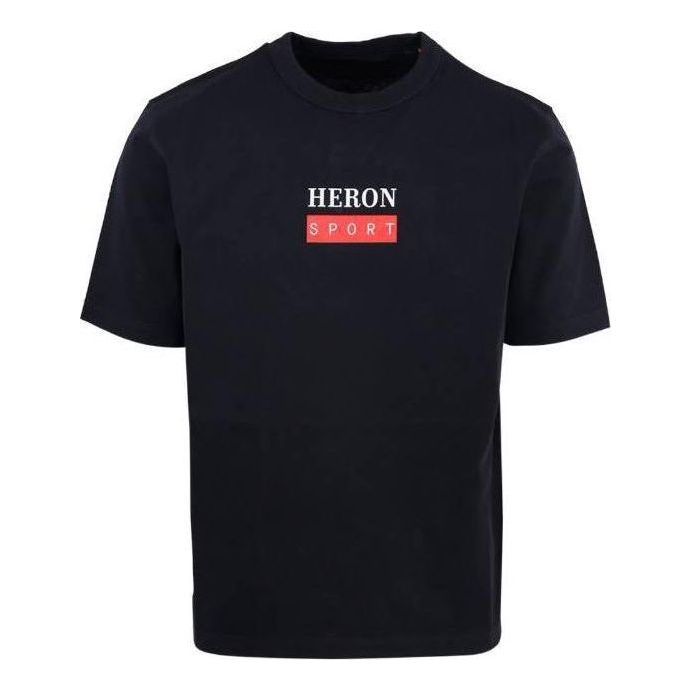 HERON PRESTON SS23 Crewneck T-shirt 'Black' HMAA032S23JER0101025