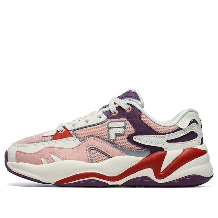 (WMNS) FILA FUSION Flash Sneakers 'White Red Purple' T12W231117FVP