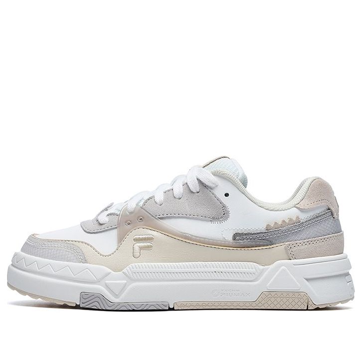 (WMNS) FILA FUSION Bank Skate Shoes 'White Grey Beige' T12W232202FBA