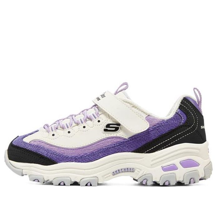 (GS) Skechers D'Lites 'Purple White Black' 302524L-PUR